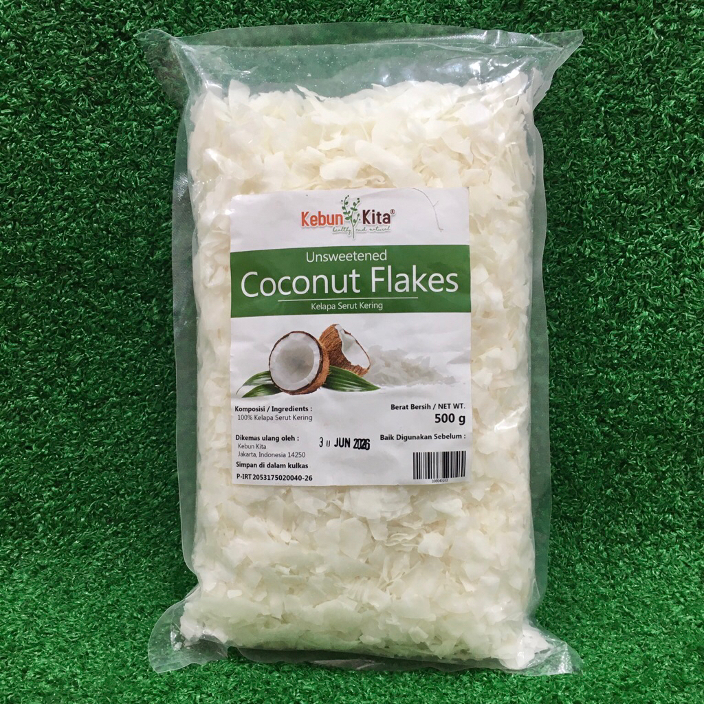

Kebun Kita Kelapa Serut Kering Unsweetened Coconut Flakes Lokal