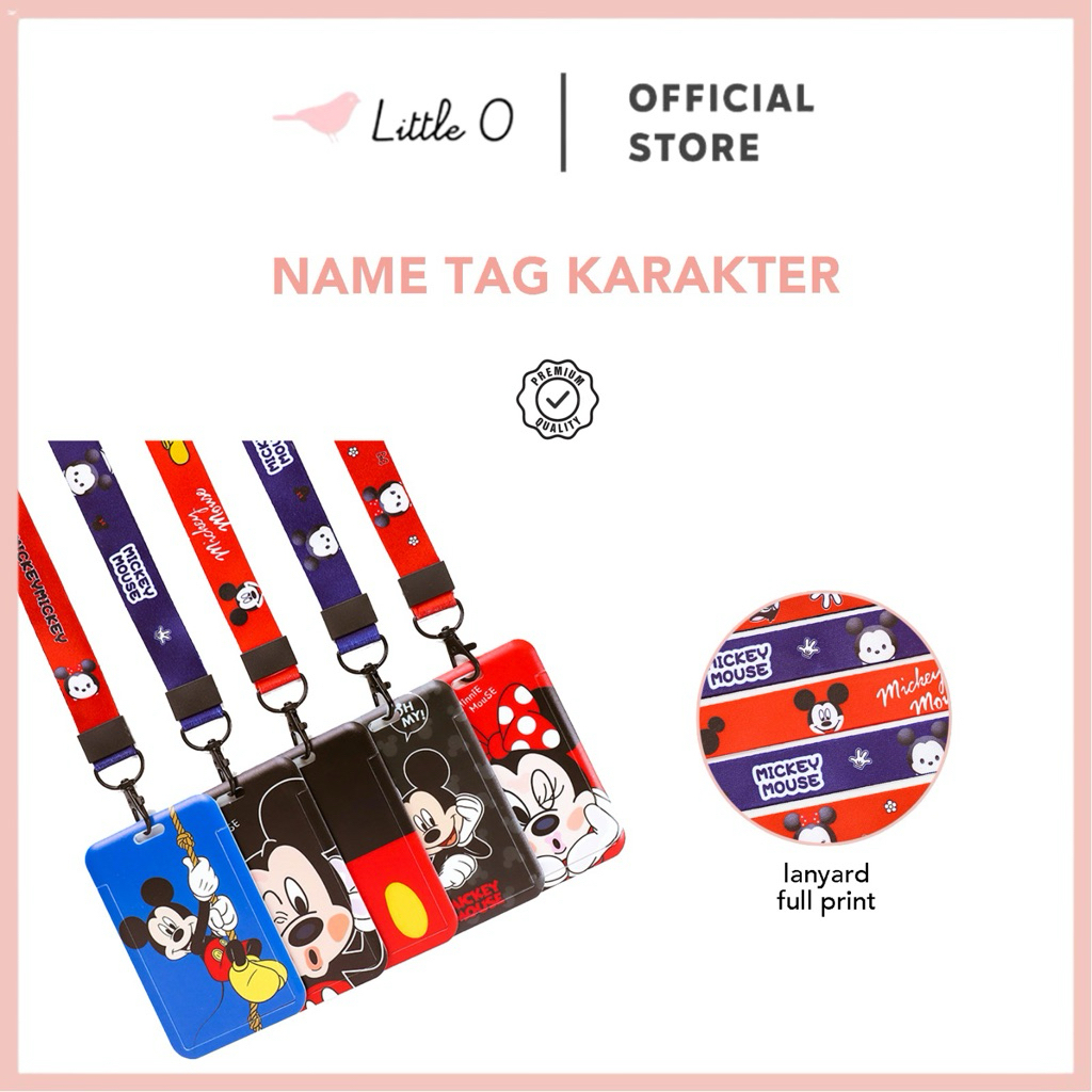 

LITTLE O DISNEY SANRIO Lanyard ID Card Name Tag ID Card Holder Gantungan Kartu Nama Tali ID Card Nama