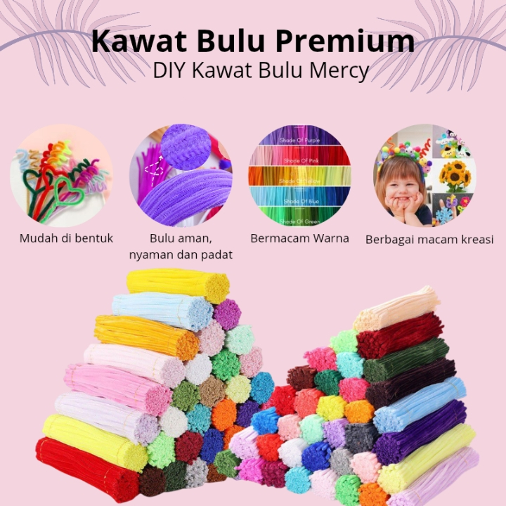 DIY Kawat Bulu Premium DIY Kawat Bulu Mercy Kawat Bulu Hiasan Kreasi Bunga Dan Boneka Kawat Bulu Set