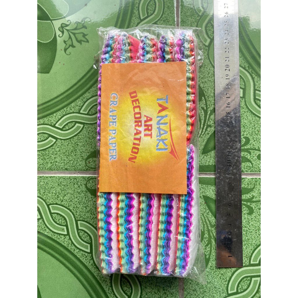 

ACC 1pak isi 100 Kertas Krep/Crepe/Hias Sepeda/Dekorasi Warna warni karnaval ulang tahun