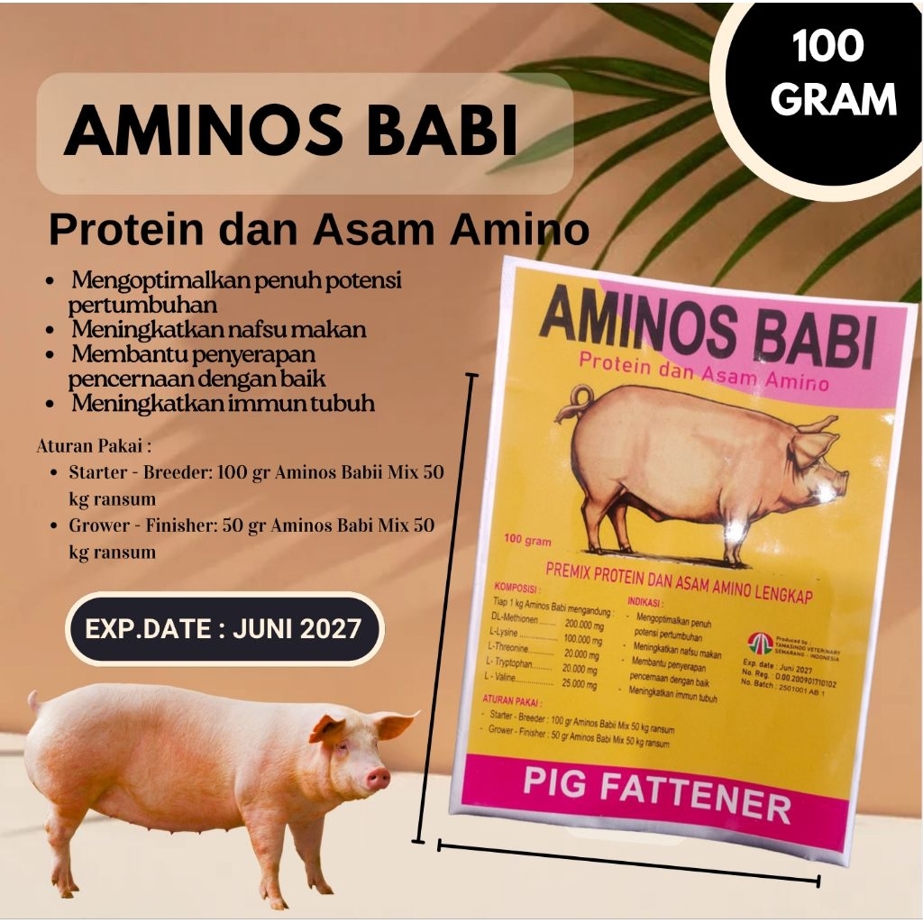 Aminos Babi 100 gram Protein dan Asam Amino
