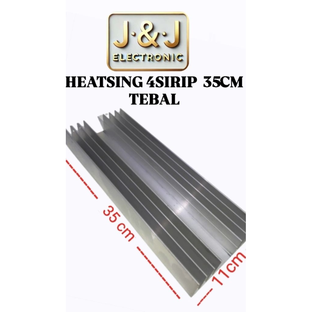 HEATSING / HEATSING PENDINGIN ALUMINIUM POWER AMPLI 35CM 4SIRIP TEBAL