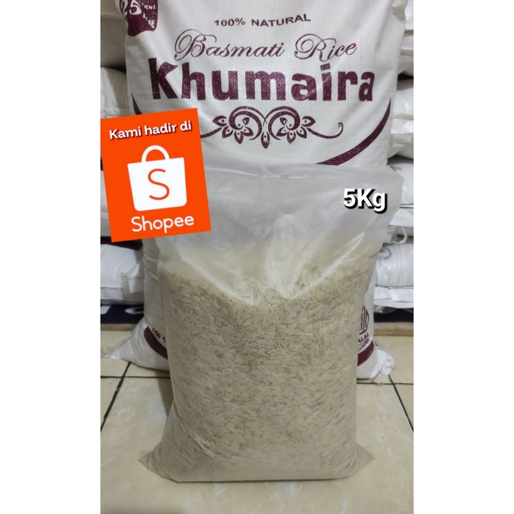 

[MURAH] Basmati India Premium KHUMAIRA kemasan reapack 5kg Asli Long Grain XXL Creamy Sella Nasi Kebuli Nasi Mandhi Nasi Biryani - Beras Basmati KHUMAIRA