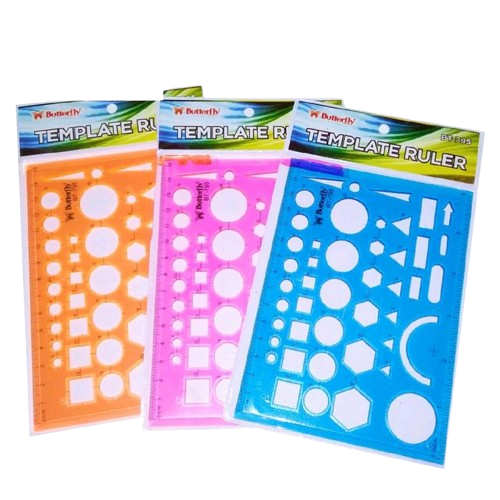 

Penggaris Template Bentuk Bangun Butterfly BT 795 Sablon