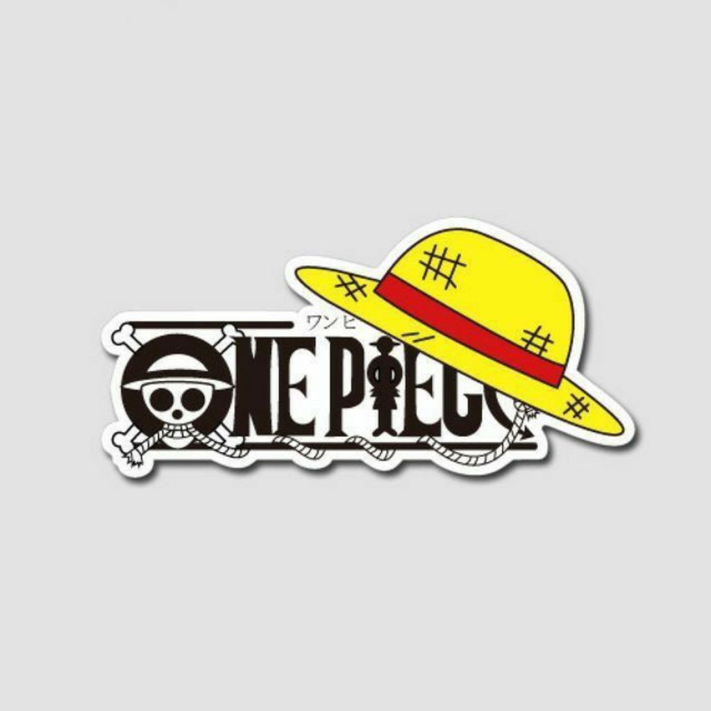 

stiker 3D one piece keren, stiker print sudah cutting, size 15 x 20 cm, anti air