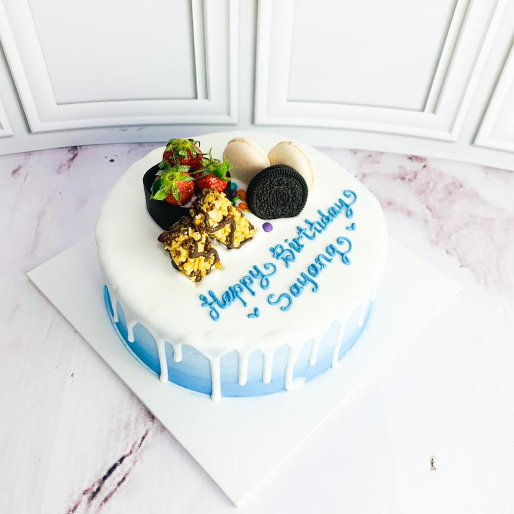 

Kue Ulang tahun/Birthday Cake/Kue Ultah tema Blue/Kue Tema Biru/Biru Cake Simple