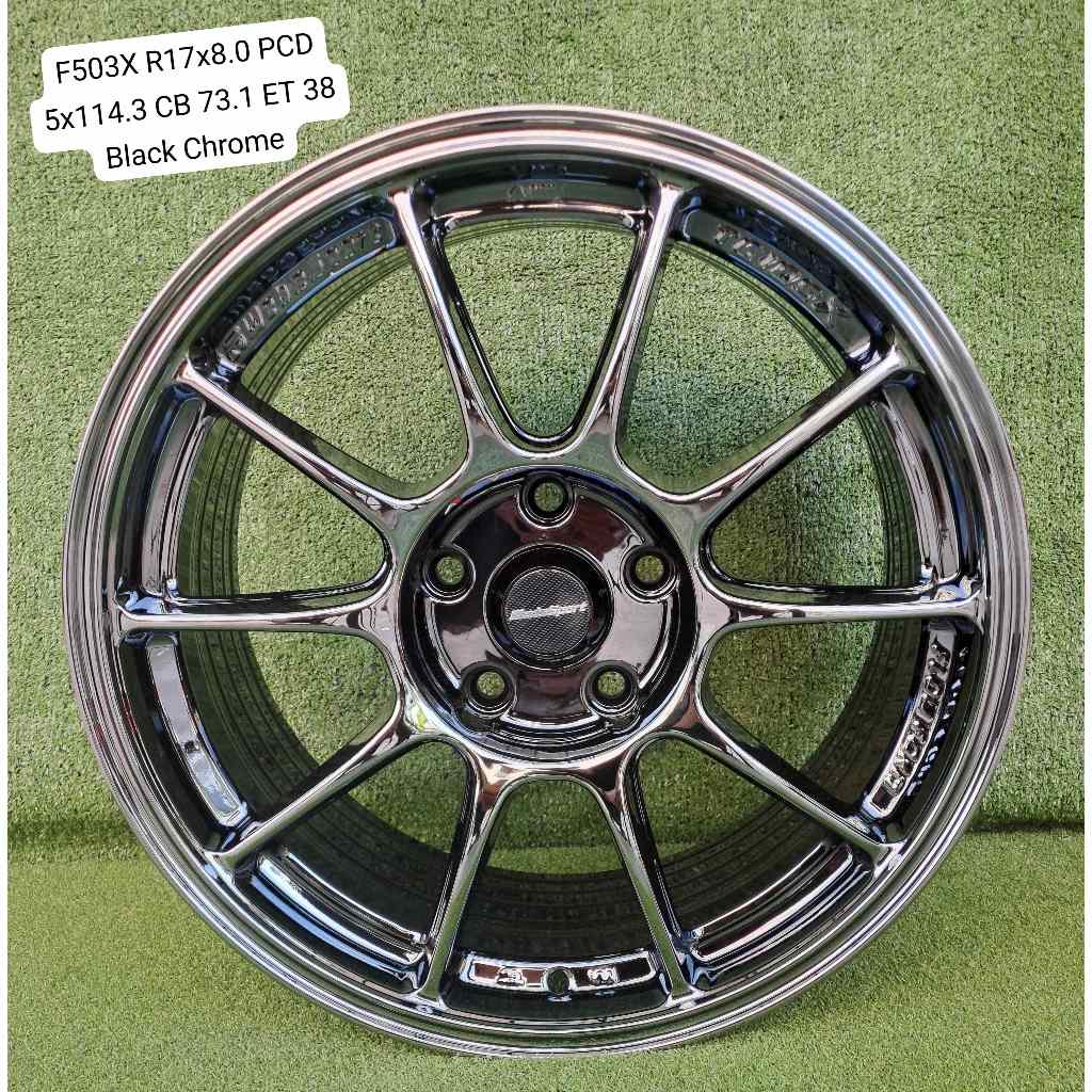 Velg Mobil TC105N Ring 17x8.0 PCD 5x114.3 ET 38 Black Chrome