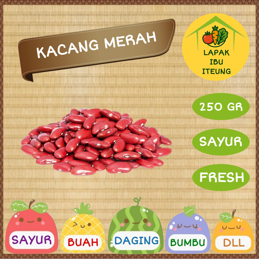 

KACANG MERAH INSTAN BANDUNG 1/4KG 250GR SEGAR FRESH SAYUR SAYURAN PASAR