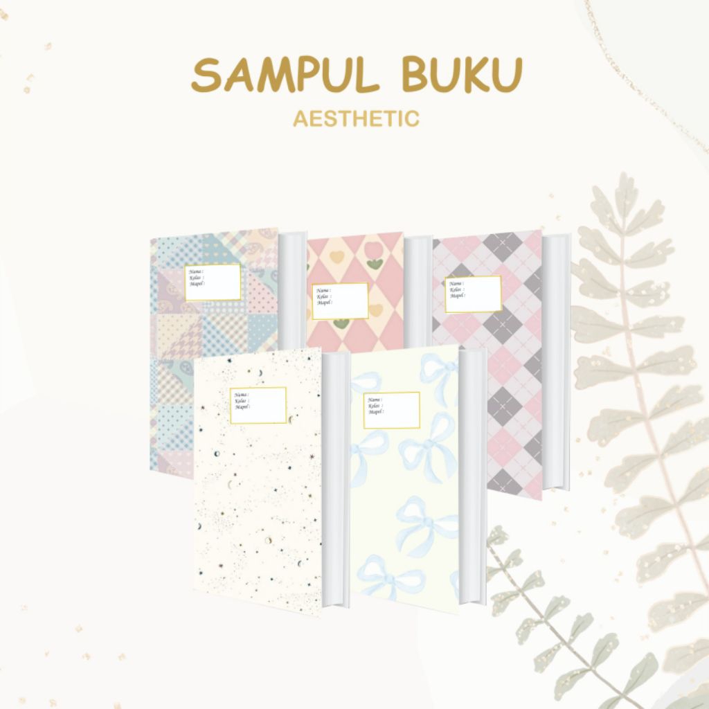 

SAMPUL BUKU AESTHETIC PATCHWORK PATTERN ARGYLE SCARGLE RIBON SIDU BIGBOSS CAMPUS BOXY PREMIUM