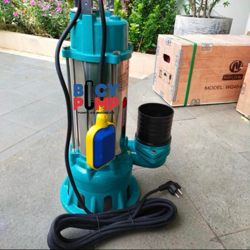 Pompa celup otomatis Hiflow 0.75hp Submersible Pump WQD10-8-0.55AF