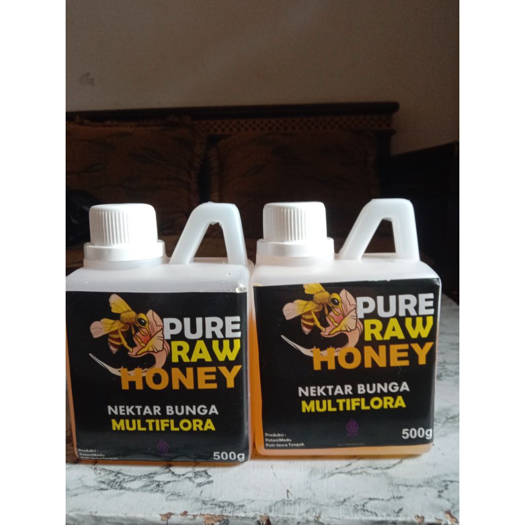 

Pure Raw Honey Madu Nektar Bunga Multiflora 500g