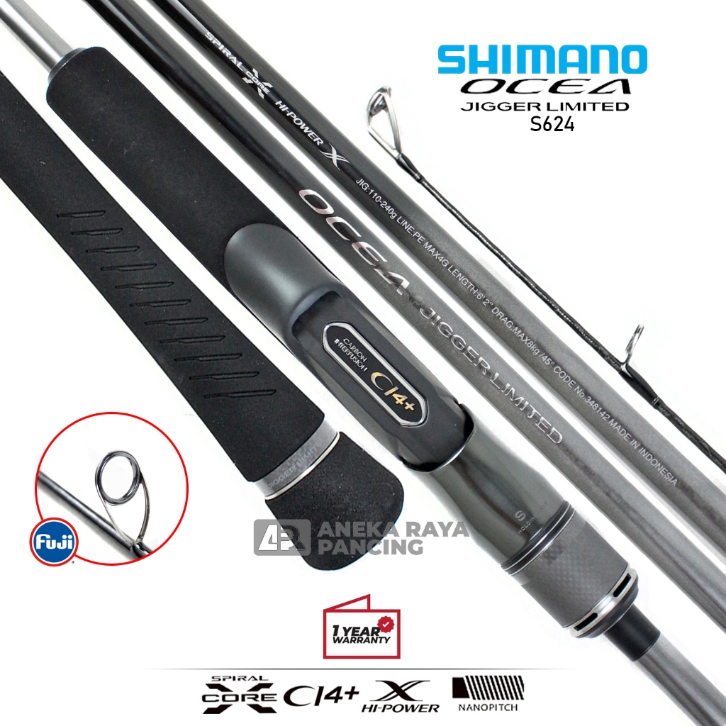 Joran Jigging Shimano OCEA JIGGER LTD 22 | Spiral X Core CI4+ | Jigging Saltwater