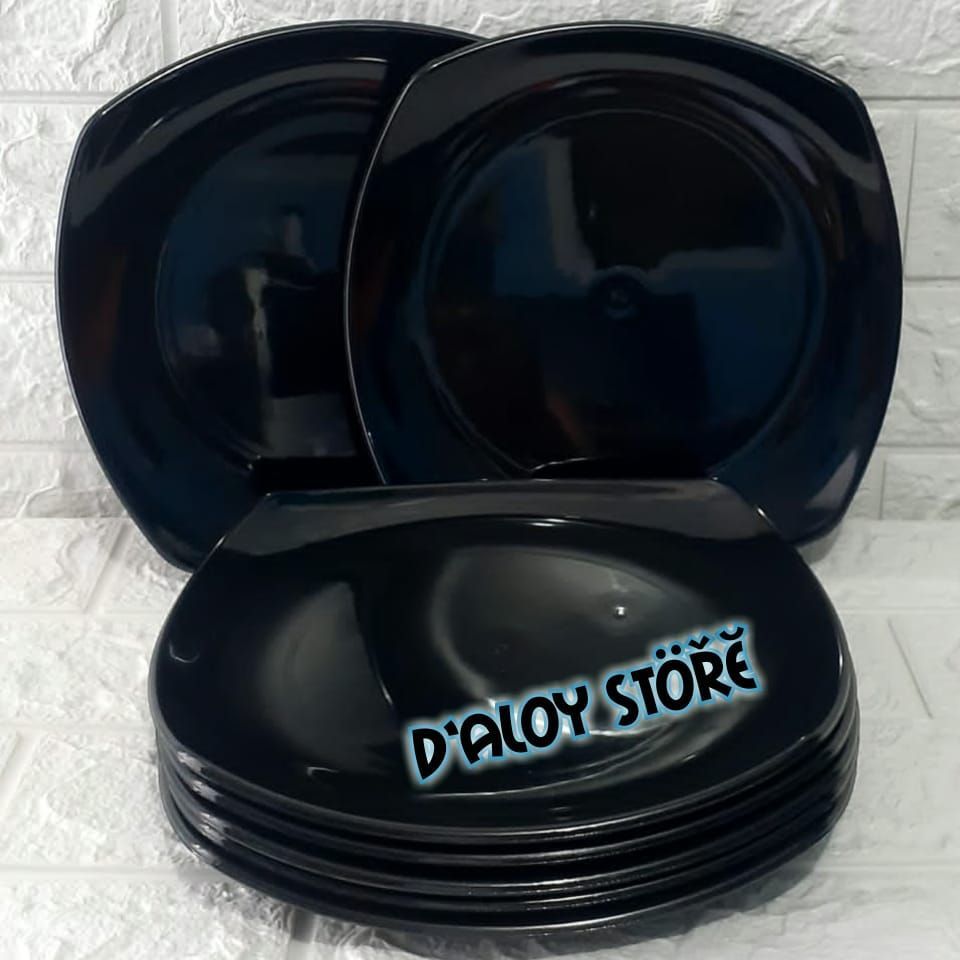 1 LUSIN PIRING MELAMIN KOTAK TEPLEK MODEL CEPER MELAMIN DINER WARE TEBAL DAN KUAT