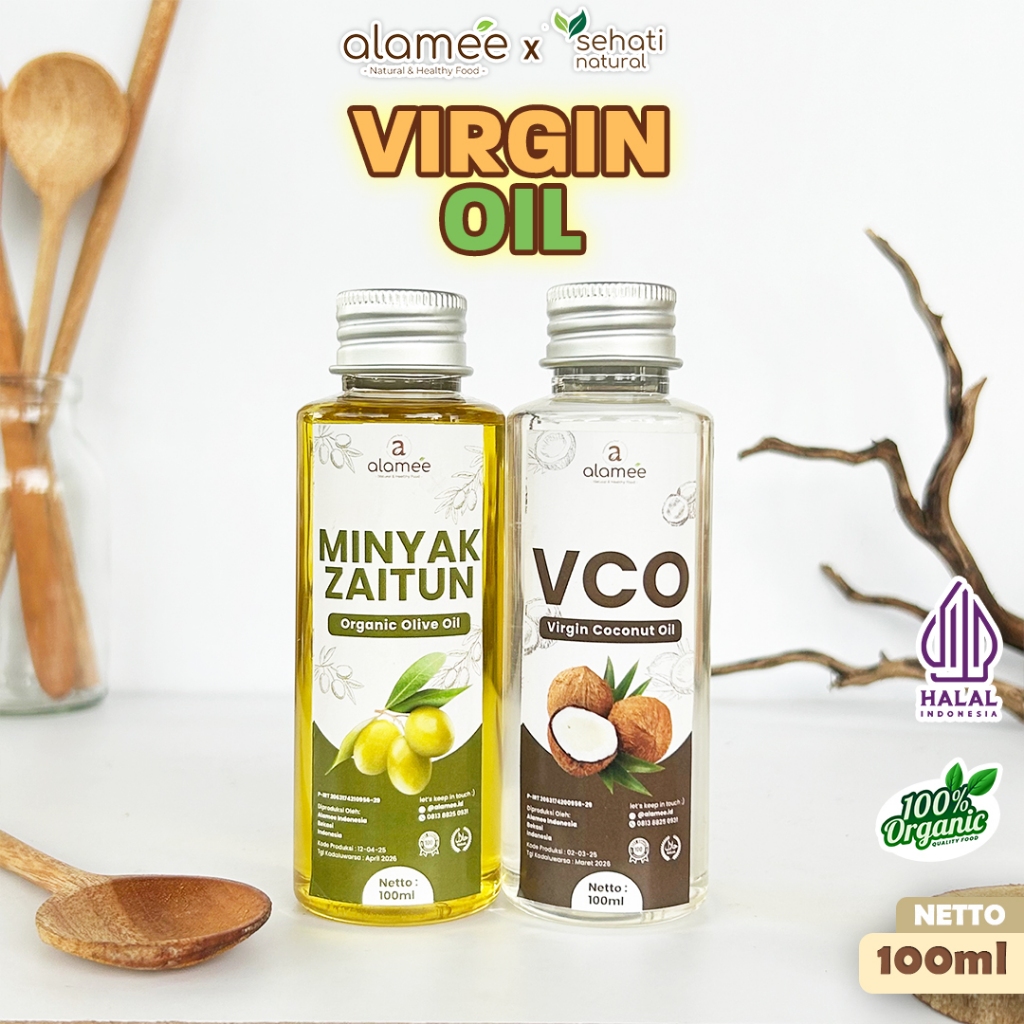 

ALAMEE Virgin Coconut Oil Minyak Zaitun Kelapa Murni Extra VCO Dapat Di minum Di masak Organik 100ml