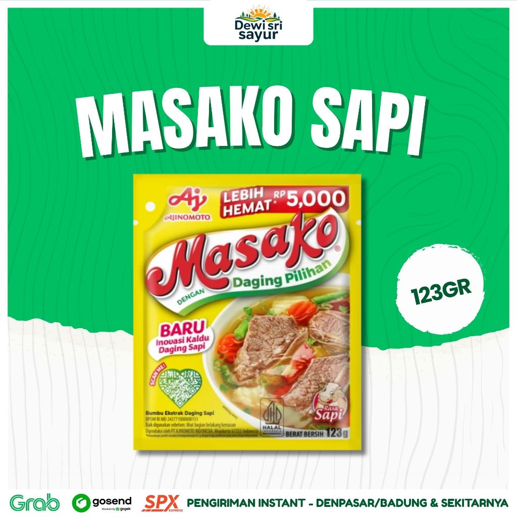 

Masako Sapi Sachet 123gr – Dewi Sri Sayur