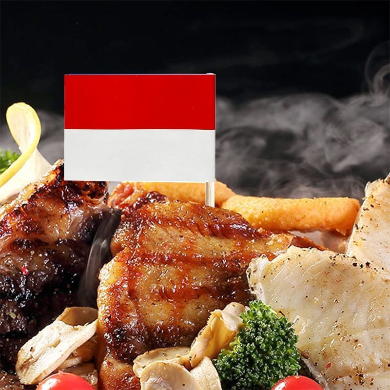 100pcs Bendera Merah Putih Gigi Mini Tusuk Bendera Indonesia Bendera Tusuk Indonesia Premium