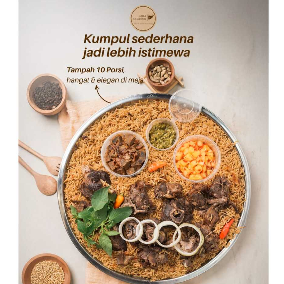

Tampah Spesial Nasi Kebuli/Mandhi Kambing Bakarica