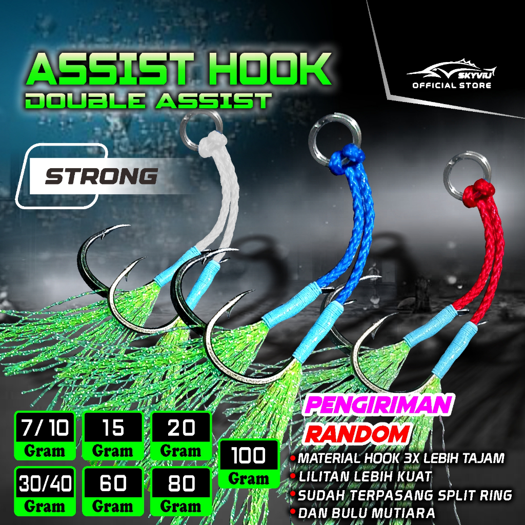 Kail Hook Assist Jig Metal Jig Micro Jig 7g 10g Asist Mikro Jig Asis 15g 20g MicroJig 30g 40g Metalj