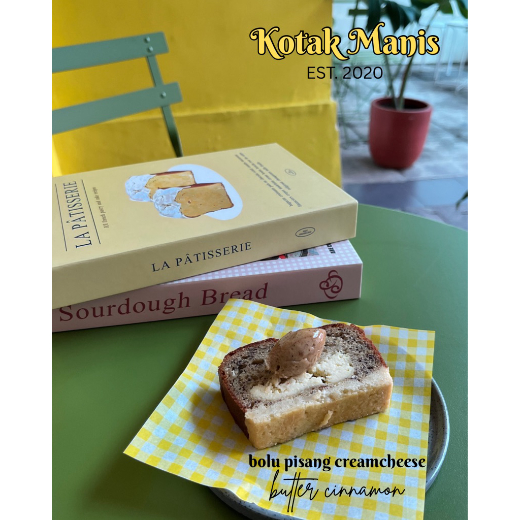 

bolu pisang creamcheese butter cinnamon