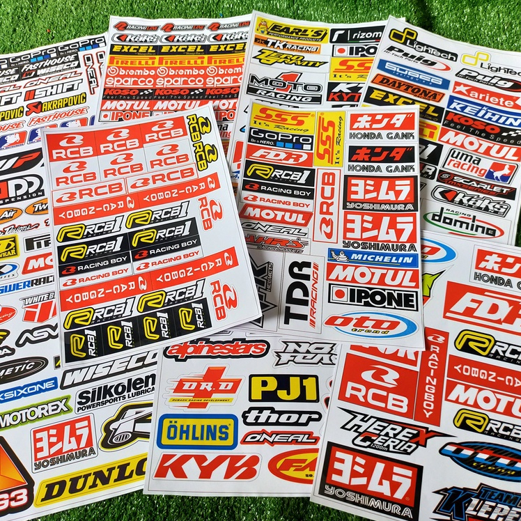 

JPStiker Pack Sponsor Racing Hologram 1set Isi Banyak Stiker Murah Grosir Untuk Case Hp Tumbler Laptop