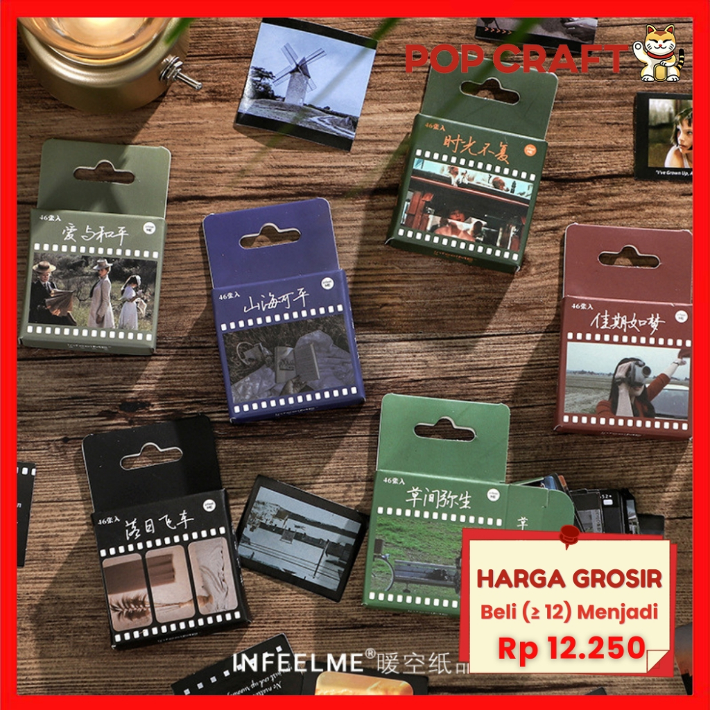 

PC Deco Sticker Aesthetic Sticker Box Mini Instant Eye Ten Thousand Years Sticker 46pcs Deco - SP14