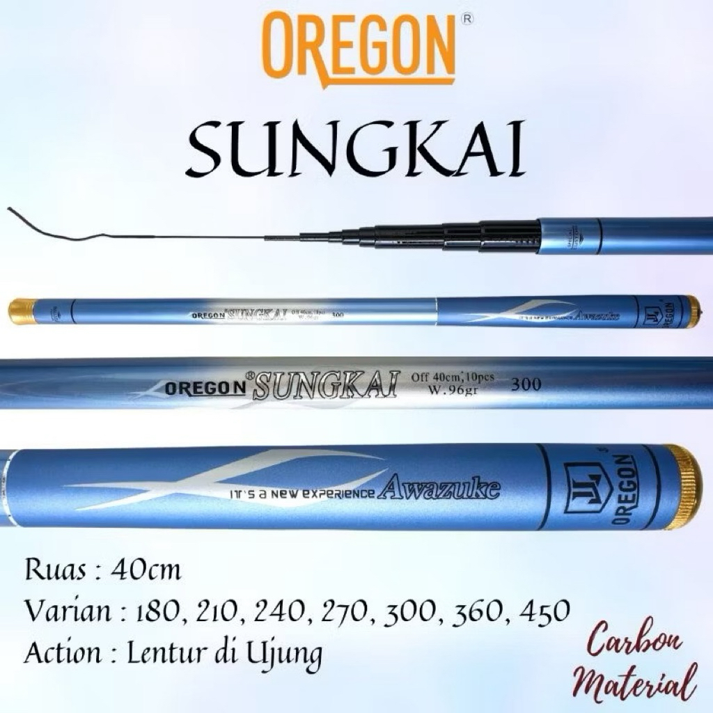 Joran//Tegek Oregon Sungkai//Tegek ruas pendek