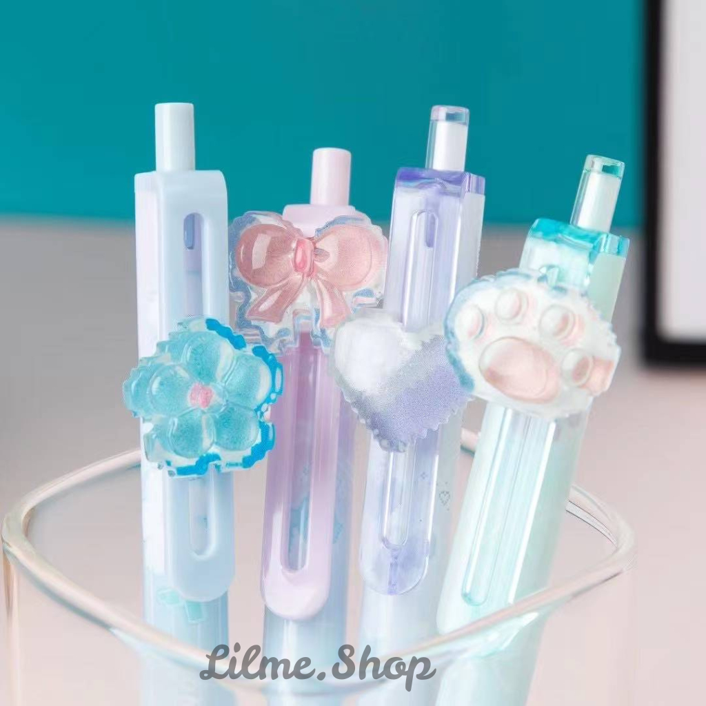 

Pensil Mekanik 0.7 mm Akrilik Flower Ribbon Paw Heart + Refill / Alat Tulis Pensil Anak Set Holiday