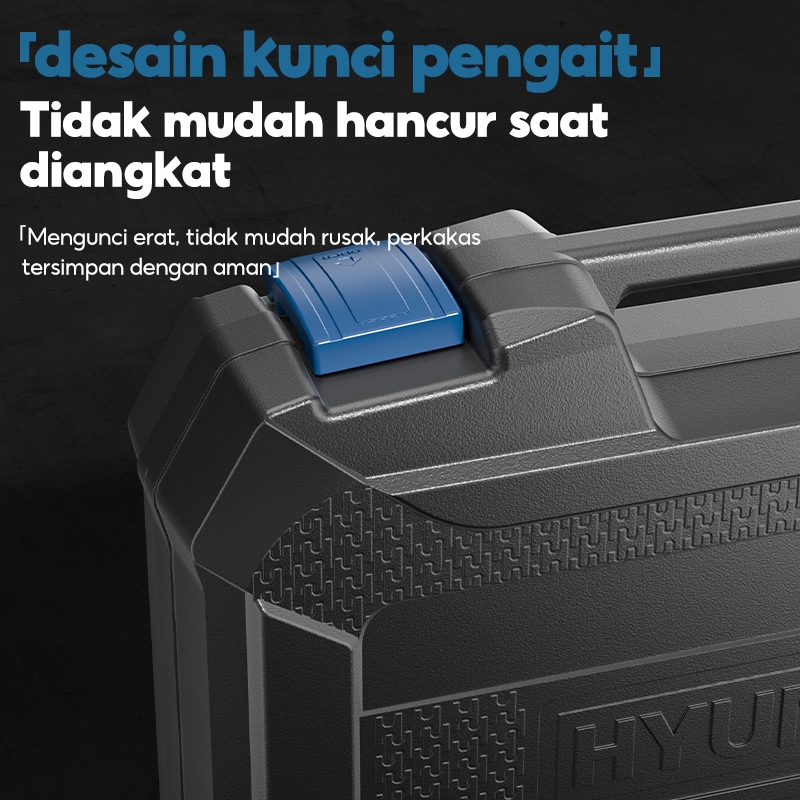 READY HYUNDAI Tool Box Set Lengkap Toolkit Set Alat Tukang Perkakas Full Set Alat Tukang Kayu