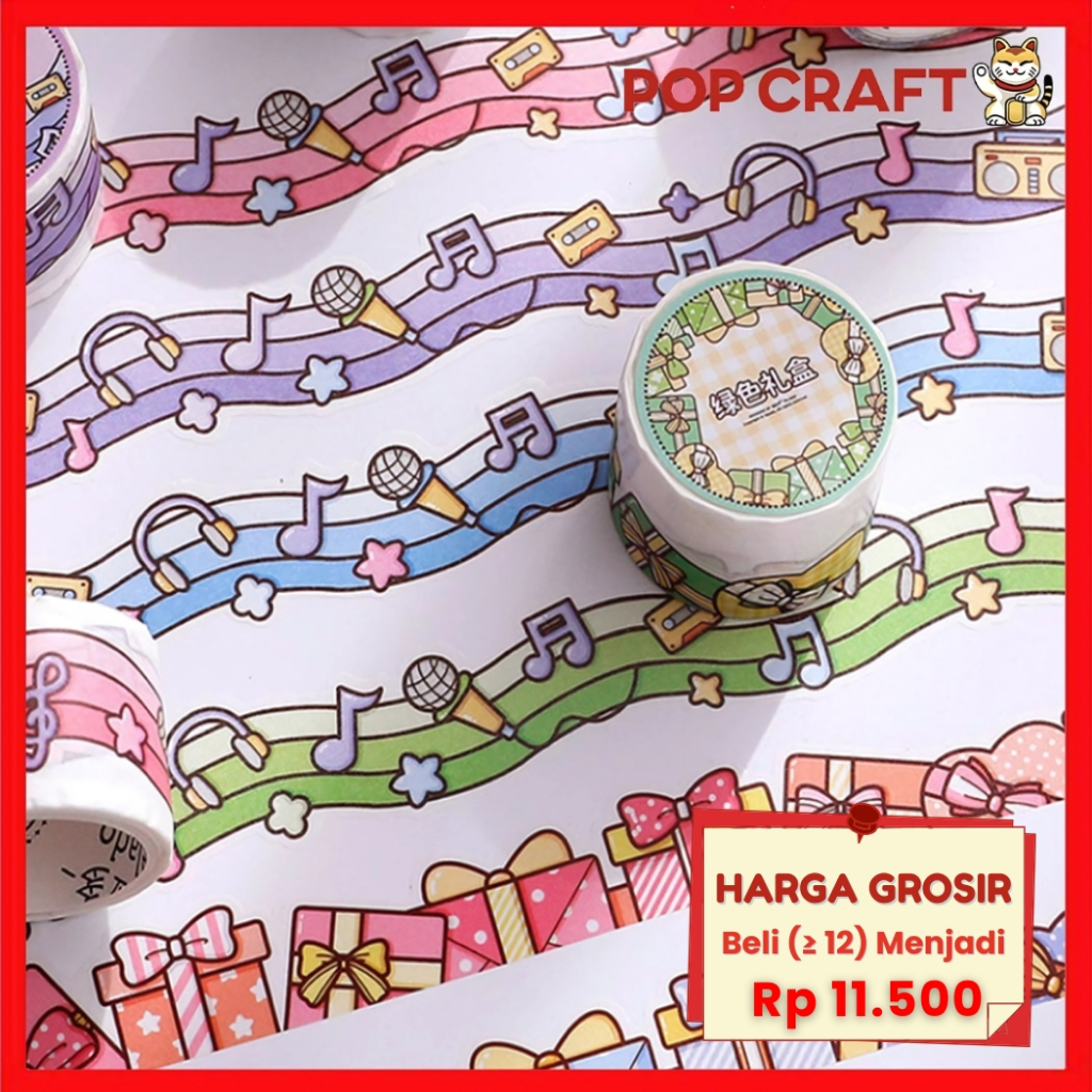 

PC Washi Tape Masking Tape Dekor Buku Stiker Frame Buat Jurnal Motif Note Hadiah Lucu Lakban TLD104