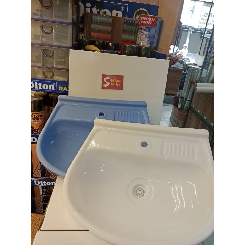 *WASTAFEL PVC*Wastafel cuci tangan set kran+selang