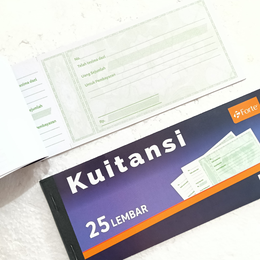 

1 PAK BUKU KWITANSI BESAR FORTE ISI 25PLY / KWITANSI - ( 10 buku )