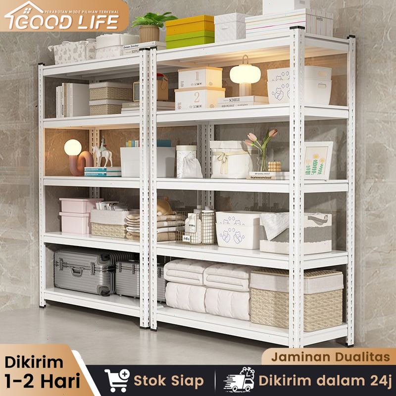 Rak Susun Besi 4 Tingkat Serbaguna Rak Besi Rak Besi Siku Dapur Serbaguna Rak Gudang