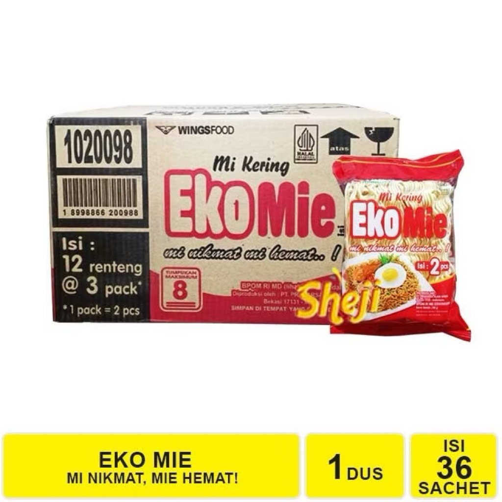 

(1 dus) Eko Mie Kering Sachet isi 36