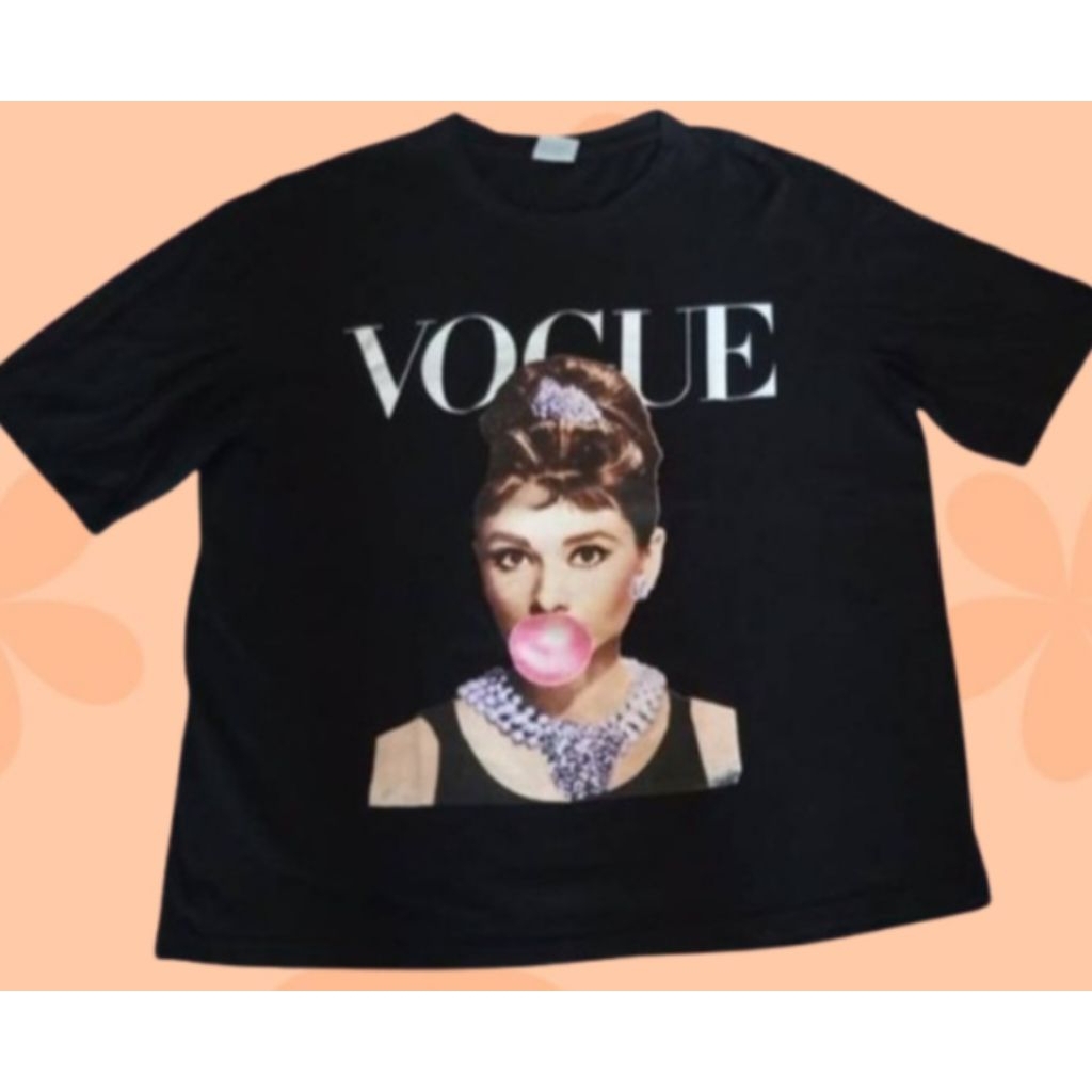 Baju kaos Vogue import wanita Big size