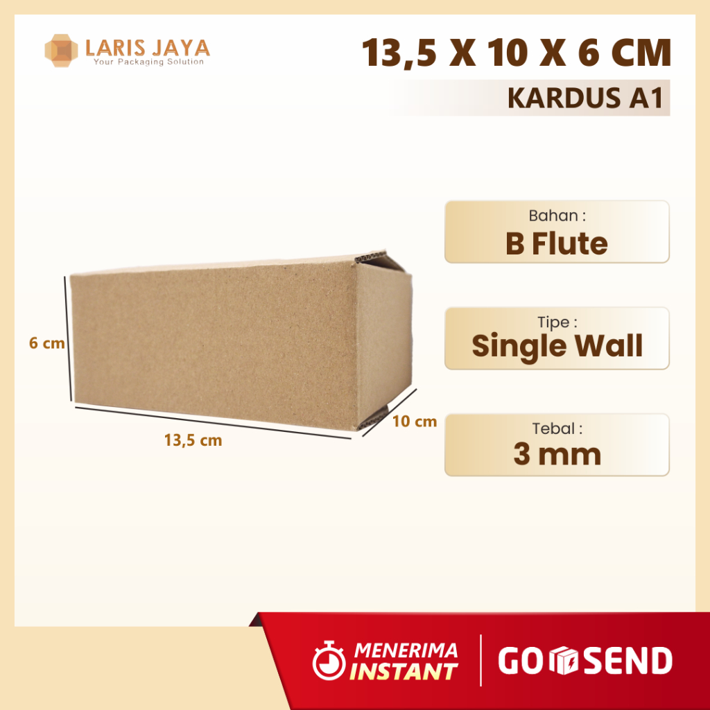 

Kardus / Box / Karton / Kotak Packing Aksesoris Kecil 13,5 x 10 x 6 cm ( Kardus 13.5 x 10 x 6 cm )