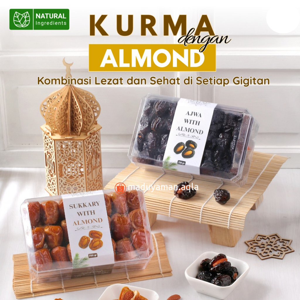 

Kurma Almond Kurma Sukari / Ajwa isi Kacang Almond