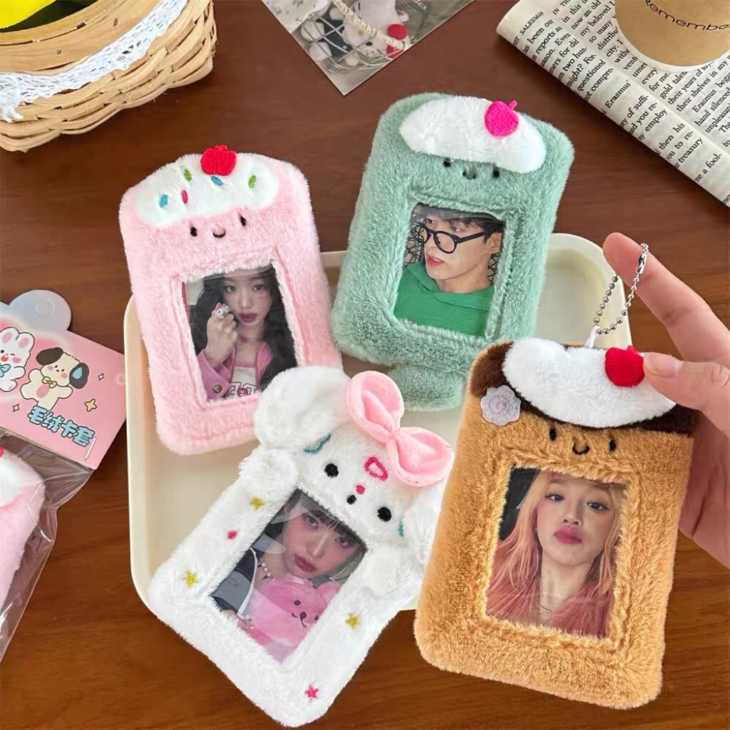 

PC Holder/Photocard Holder Cahol Bulu Boneka Pink Pita Kue Cake Lucu Tempat Kartu Bus Kartu ID Pelajar Lanyard Name Tag Kantor Card Protector Gantungan Keychain Holder PREMIUM