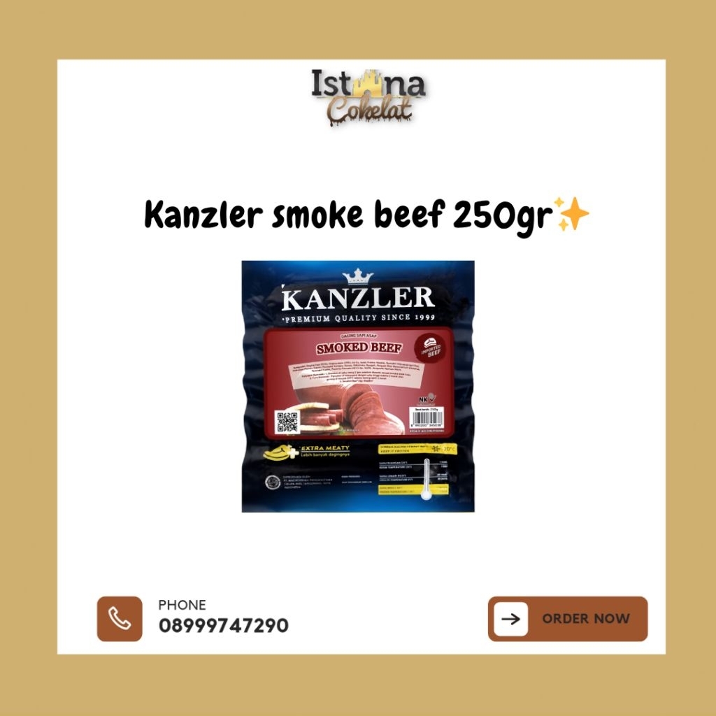 

[FROZEN] Kanzler Smoked Beef 250 gram