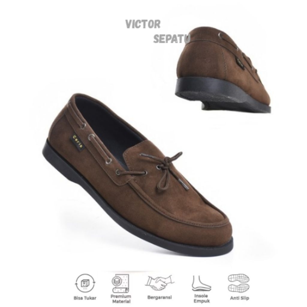 Victor Osaka Sepatu Loafers Pria Formal Slip On Elegan - Sepatu Kerja Kantor Pesta Premium