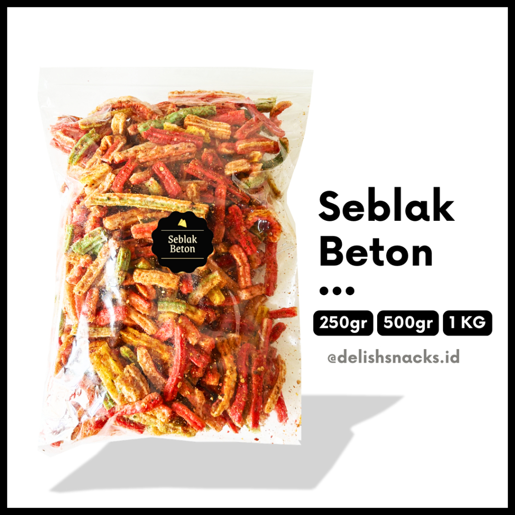 

[DELISH SNACKS] Seblak Beton (Grosir) 250gr 500gr 1 KG / Snack Cemilan Camilan Jajanan Kiloan