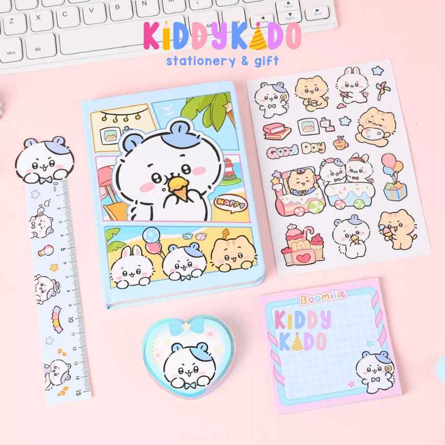 

[KHUSUS BATAM] Gift set stationery anak notebook chiikawa bunny