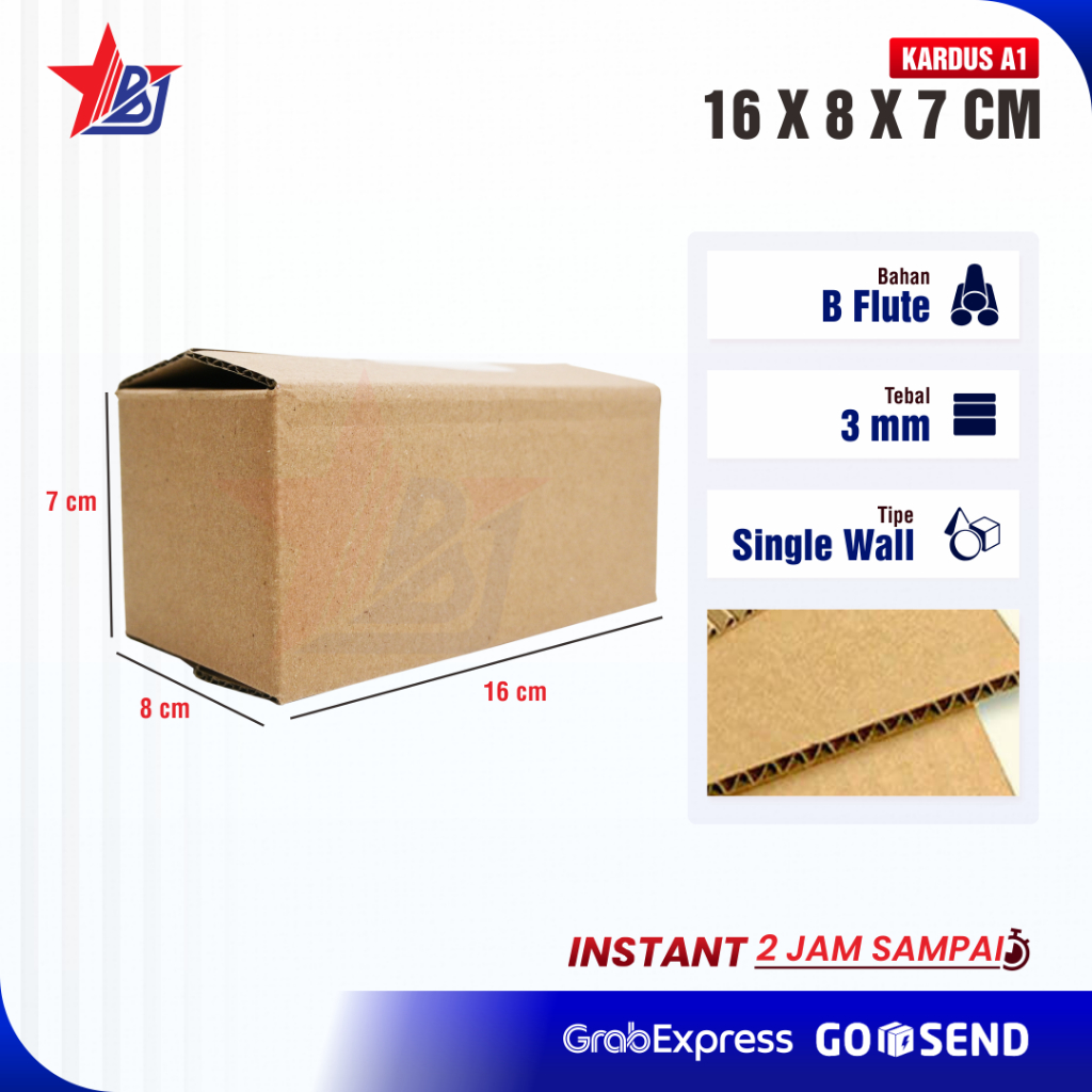 

16x8x7 cm Kardus / Box / Karton / Aksesoris / Kotak / Dus Packing Skincare, Sparepart, Obat (Kardus 16 x 8 x 7 cm)