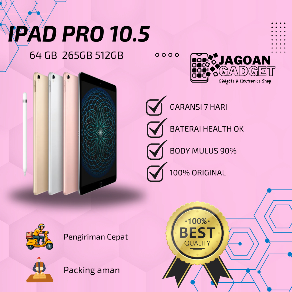 iPad Pro 10.5 Inch 2017 64GB 256GB Wifi Only Second Original | JAGOAN GADGET