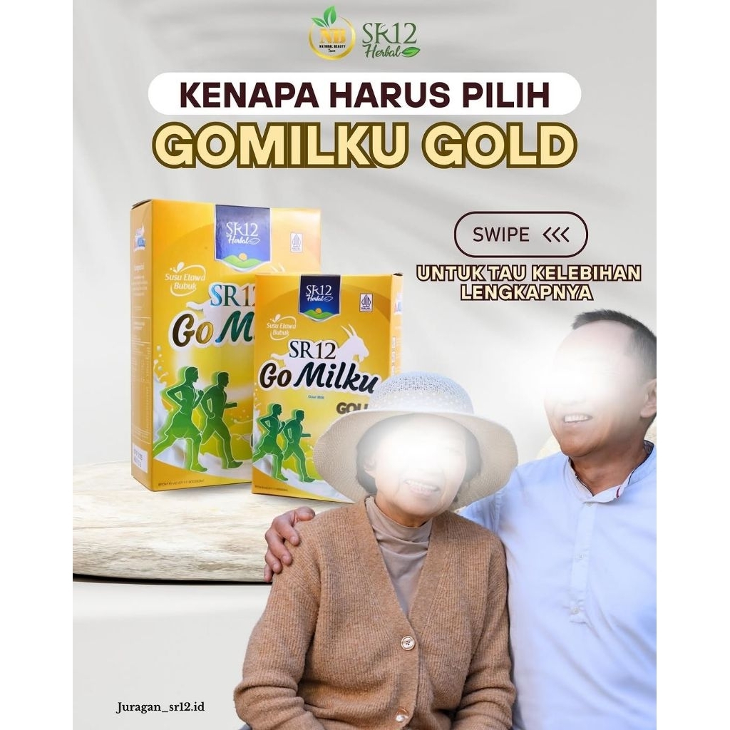 

SR12 - GOMILKU GOLD KEMASAN 200GR, 600GR, 1KG / GOMILKU GOLD SR12 SUSU ETTAWA GOLD