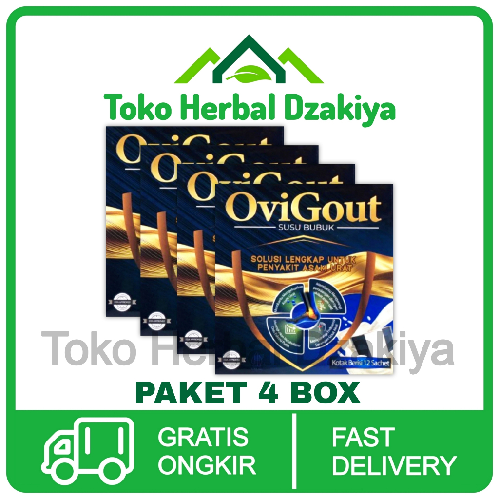 

4 Box Susu Ovigout Original Asli Untuk Penderita Asam Urat Dan Nyeri Sendi Sudah BPOM