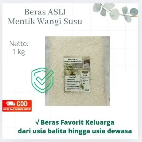 

Beras Mentik Wangi Susu Beras Mpasi, Terapi Diabetes, Beras Diet, memperlancar BAB 1 kg Kemasan Vacum