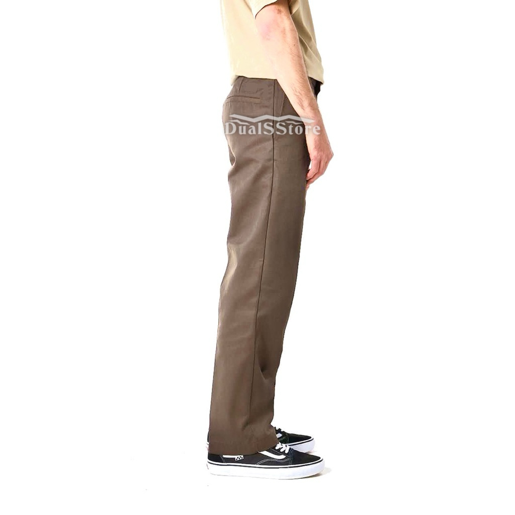 Workpants Chino Mocca - Celana Chino Loose Fit Standar Reguler Straight Gombrong (Non Stretch)
