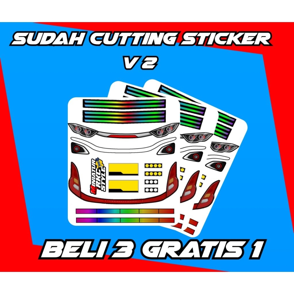 aksesoris bus miniatur, miniatur bus, headlamp bus, headlamp, miniatur bus rkc, mainan bus, stiker l