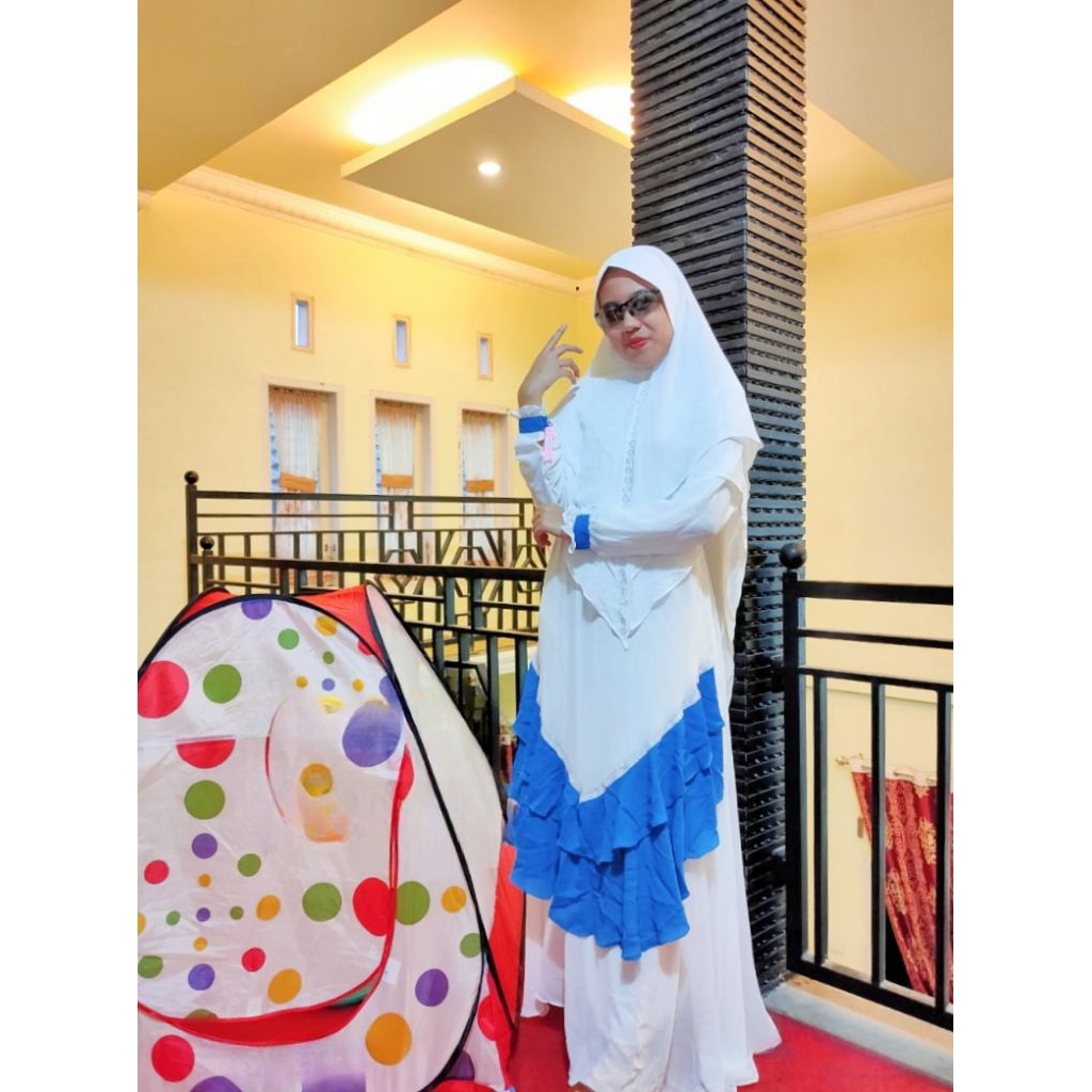 Jual one set gamis syar'i ceruty Original/cuci gudang gamis Original