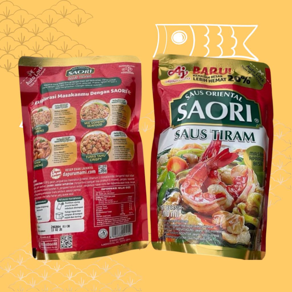 

Saori Saus Tiram Pouch Refill 500gr Ajinomoto
